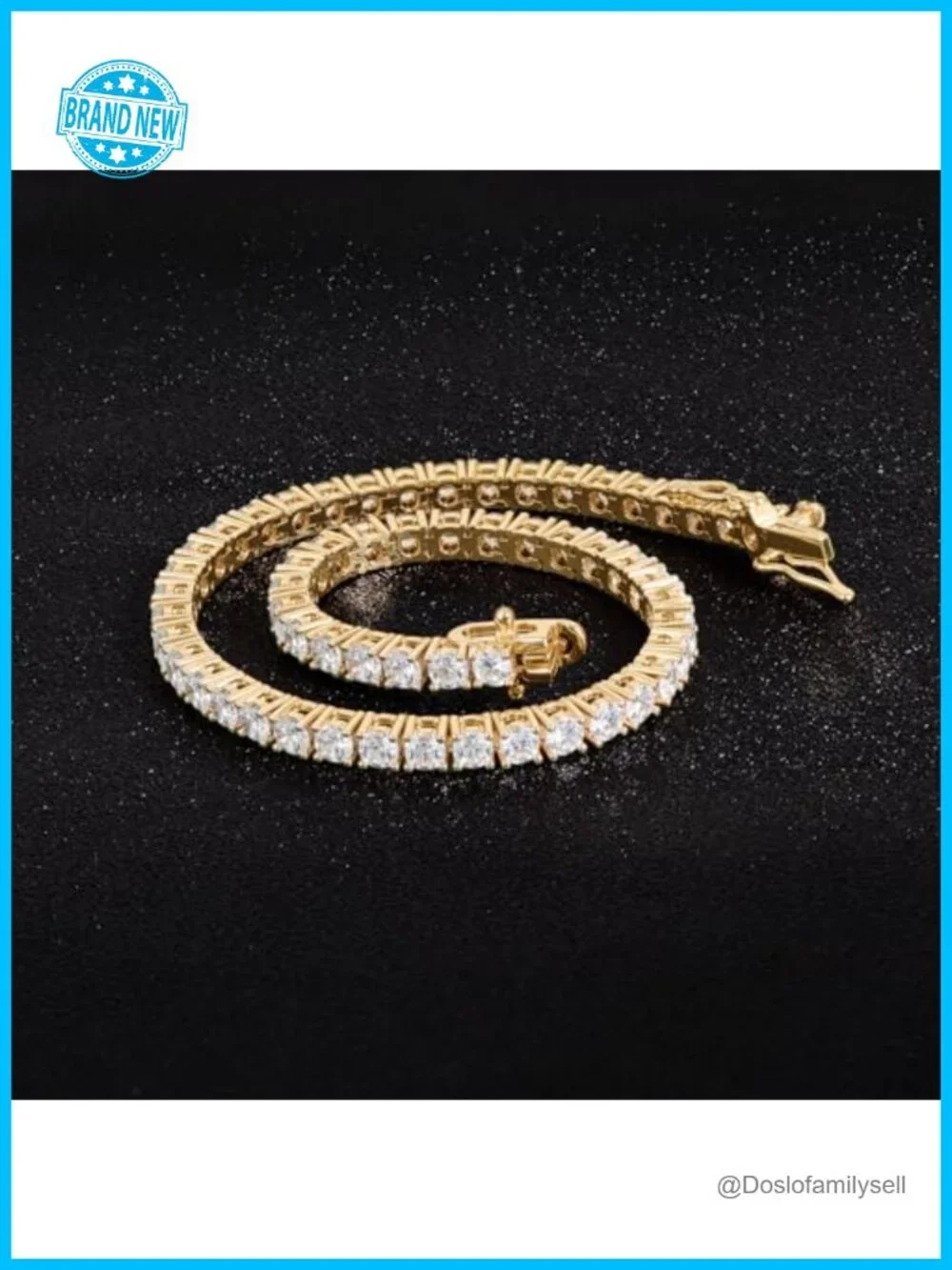 3mm CZ Tennis Bracelet 18K Gold Plated Classic CZ Bracelet for Daily Wear Party